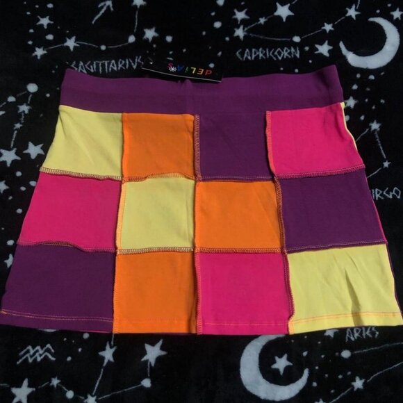 Dolls Kill Sunny Later Days Patchwork Skirt - Picture 3 of 3